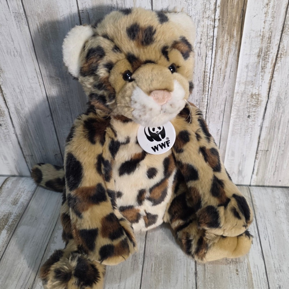 Build A-Bear WWF World Wildlife Fund Leopard Plush Spotted 2002 Collectibear